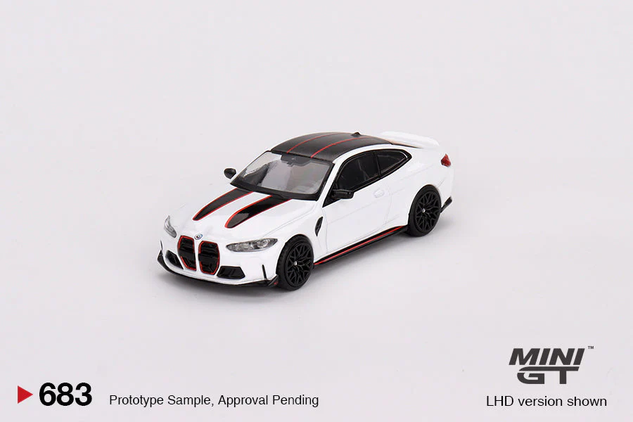 Mini GT - BMW M4 CSL Alpine White RHD - Scala 1/64 MGT00683-R - Image 4