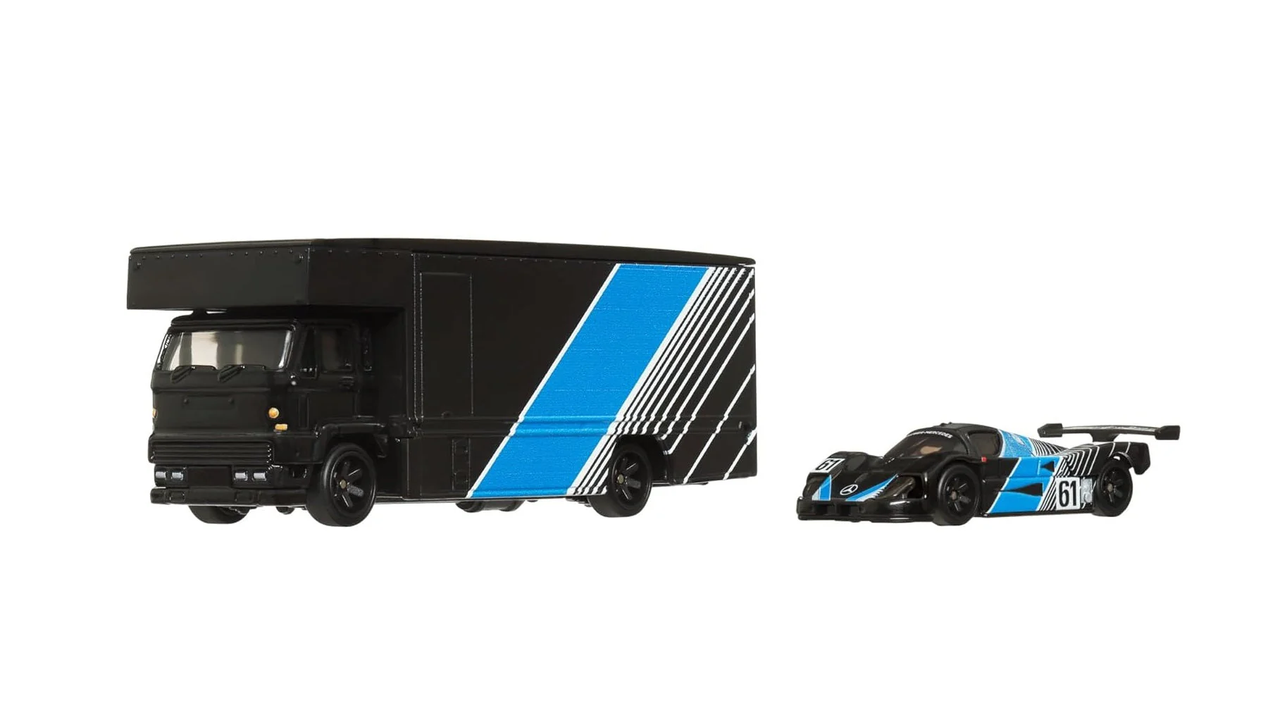 Hot Wheels Premium - Sauber-Mercedes C9 + Fleet Flyer - Series Car Culture Team Transport - Scala 1/64 - Image 5